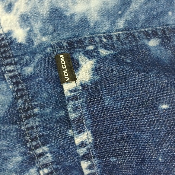 ♥️Bundle Only♥️ VOLCOM TIE DYE Light Weight Blue Jean 100% Cotton Shorts - Picture 5 of 10